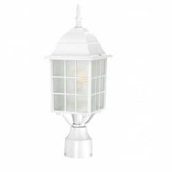 17" Adams Outdoor Post Light, Frosted Glass