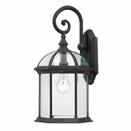 100W 19" Outdoor Wall Light, Textured Black