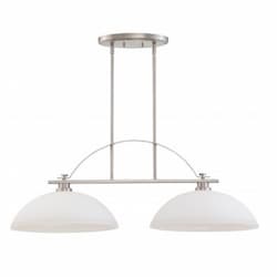 60W Island Pendant Light, Brushed Nickel