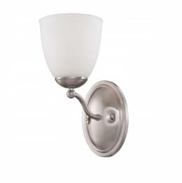 Patton Vanity Light Fixture, 1-Light, Brushed Nickel