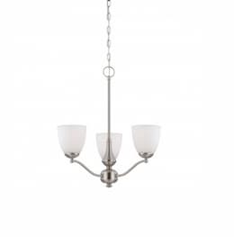 60W Patton Chandelier Light, Arms Up, Brushed Nickel