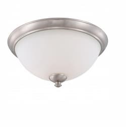 100W Patton Flush Mount, Brushed Nickel