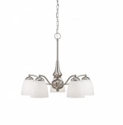 60W Patton Chandelier Light, Arms Down, Brushed Nickel