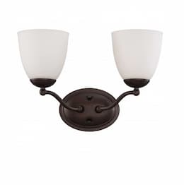 Patton Vanity Light Fixture, 2-Light, Prairie Bronze