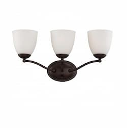 Patton Vanity Light Fixture, 3-Light, Prairie Bronze