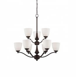 60W Patton Chandelier Light, 2-Tier, Prairie Bronze