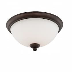 60W Patton Flush Mount, Prairie Bronze