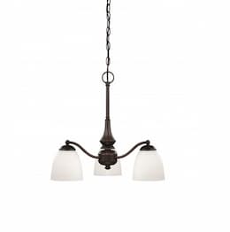 100W Patton Chandelier Light, Arms Down, Prairie Bronze