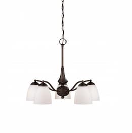 Patton Chandelier Light, Arms Down, 5-Light, Prairie Bronze