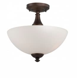 60W Patton Semi-Flush Mount, Prairie Bronze