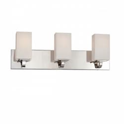 23in Vista Vanity Light Fixture, 3-light, Polished Nickel