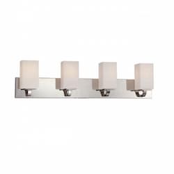 32in Vista Vanity Light Fixture, 4-light, Polished Nickel