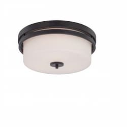 Parallel Flush Mount, 3-Light, Aged Bronze