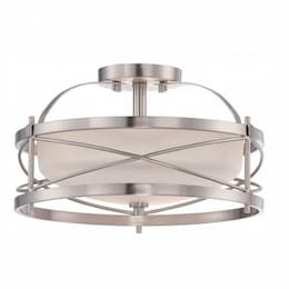 Ginger Semi Flush Light, Brushed Nickel