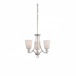 Connie Chandelier Light, Satin White Glass