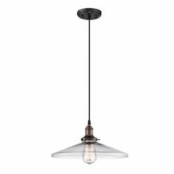 100W Vintage 6.375" Pendant Light Fixture, Rustic Bronze