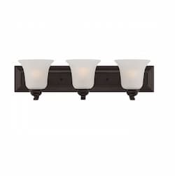 60W Elizabeth Vanity Light Fixture, 3-Light, Sudbury Bronze