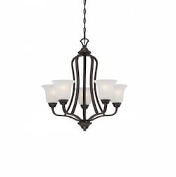 60W Elizabeth Chandelier Light, 5-Light, Sudbury Bronze