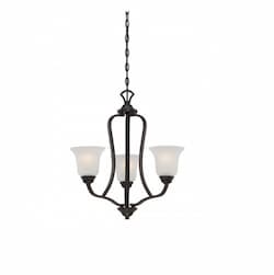 60W Elizabeth Chandelier Light, 3-Light, Sudbury Bronze