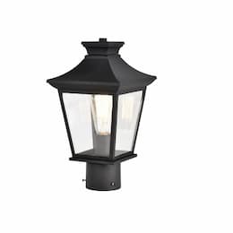 14-in Jasper Outdoor Post Light Fixture w/o Bulb, 120V, Matte Black