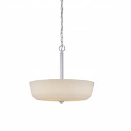 240W Willow Pendant Light, 4-Light, Polished Nickel