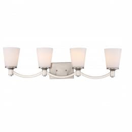 Laguna Vanity Light, 4 Light, Brushed Nickel