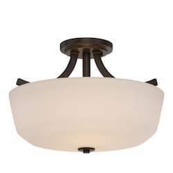 Laguna LED Semi Flush Mount Ceiling Light, Forest Bronze