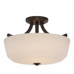 Laguna LED Semi Flush Mount Ceiling Light, Forest Bronze