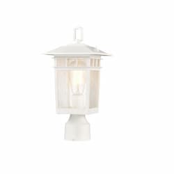 14-in Cove Neck SM Outdoor Post Light Fixture w/o Bulb, 120V, White