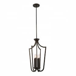 Laguna Caged Pendant, Forest Bronze, 4 Lights