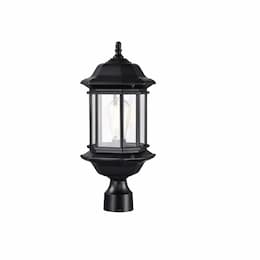 18.5-in Hopkins LG Outdoor Post Light Fixture w/o Bulb, 120V, MB