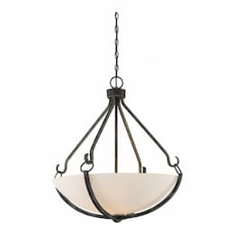 Sherwood 4-Light Pendant Light Fixture, Iron Black