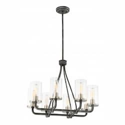 Sherwood 8-Light Chandelier Light Fixture, Iron Black