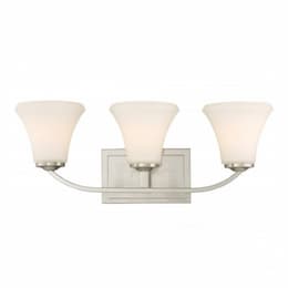 Fawn Vanity Light Fixture, Brushed Nickel Finish, 3 Lights