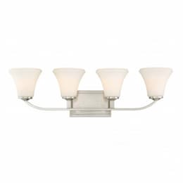 Fawn Vanity Light Fixture, Brushed Nickel Finish, 4 Lights