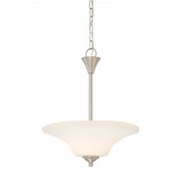 Fawn Pendant Light Fixture, Brushed Nickel Finish, 2 Lights