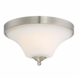 Fawn LED Flush Mount Light Fixture, Brushed Nickel Finish