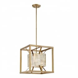 Stanza Medium Pendant Light Fixture, Antique Gold Finish