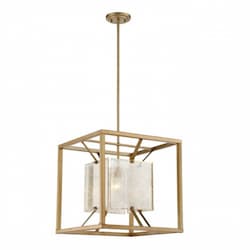 Stanza Large Pendant Light Fixture, Antique Gold Finish