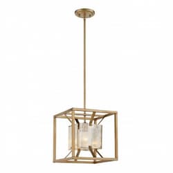 Stanza Small Pendant Light Fixture, Antique Gold Finish