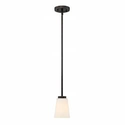 Nome Pendant Light Fixture, Mahogany Bronze, Frosted Glass