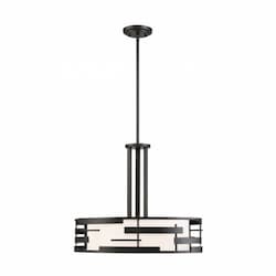 Lansing 3-Light Pendant Light Fixture, Textured Black