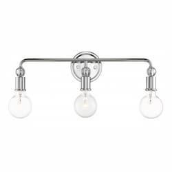 Bounce 3-Light Vanity Light Fixture, Polished Nickel w/ K9 Crystal