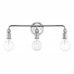 Bounce 3-Light Vanity Light Fixture, Polished Nickel w/ K9 Crystal