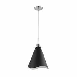 Nuvo 60W Tango Pendant, 1 Light, 120V, Black/Polished Nickel, Medium