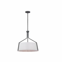 Livingston Pendant Light Fixture w/o Bulbs, 4-Light, Putty Gray/White