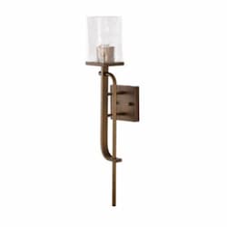 Terrace Wall Sconce Fixture w/o Bulb, 120V, Medium Base, Natural Brass