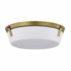 Rowen Flush Mount Fixture w/o Bulbs, 3-Light, 120V, Natural Brass