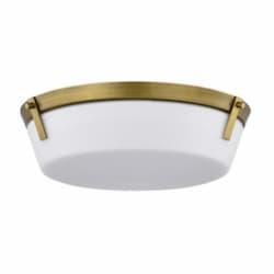 Rowen Flush Mount Fixture w/o Bulbs, 4-Light, 120V, Natural Brass