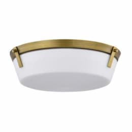 Rowen Flush Mount Fixture w/o Bulbs, 4-Light, 120V, Natural Brass